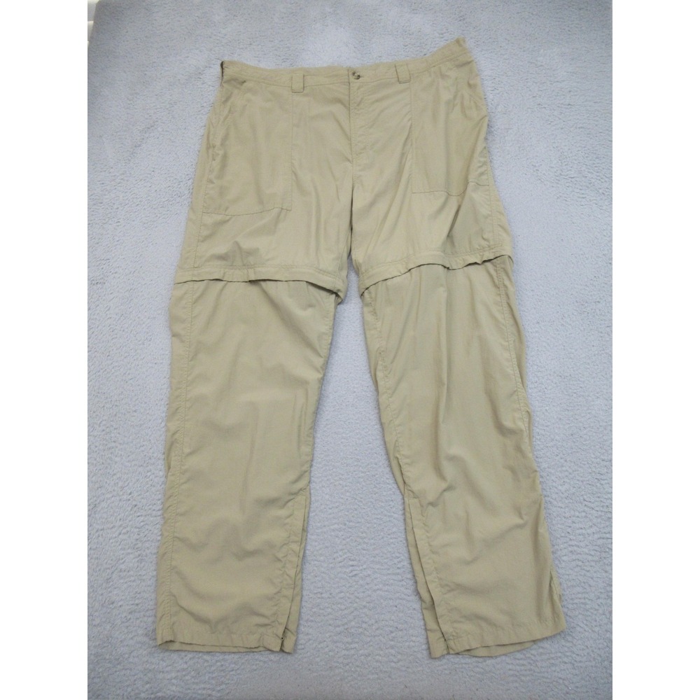 ExOfficio Convertible Zip Off Pants Mens 44x34 Beige Insect Shield Hiking Travel